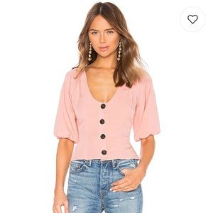 Lovers & Friends Edith Blouse Puff Sleeve